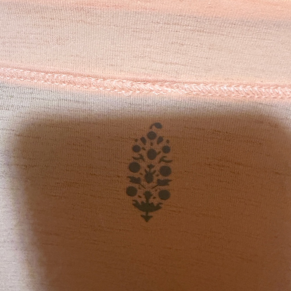 🧡Free People Peach and White Long Sleeve Top - Picture 12 of 15